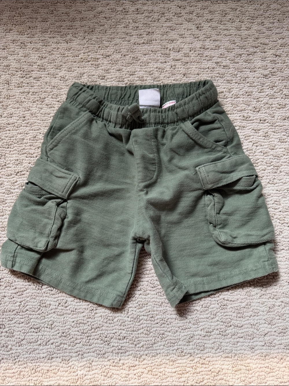 Zara Green Cargo Shorts - Comfortable Elastic Waist